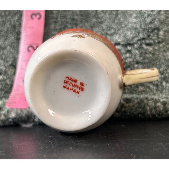 c1940s Demitasse Teacup Porcelain Hand Painted Occupied Japan - Picture 6 of 10